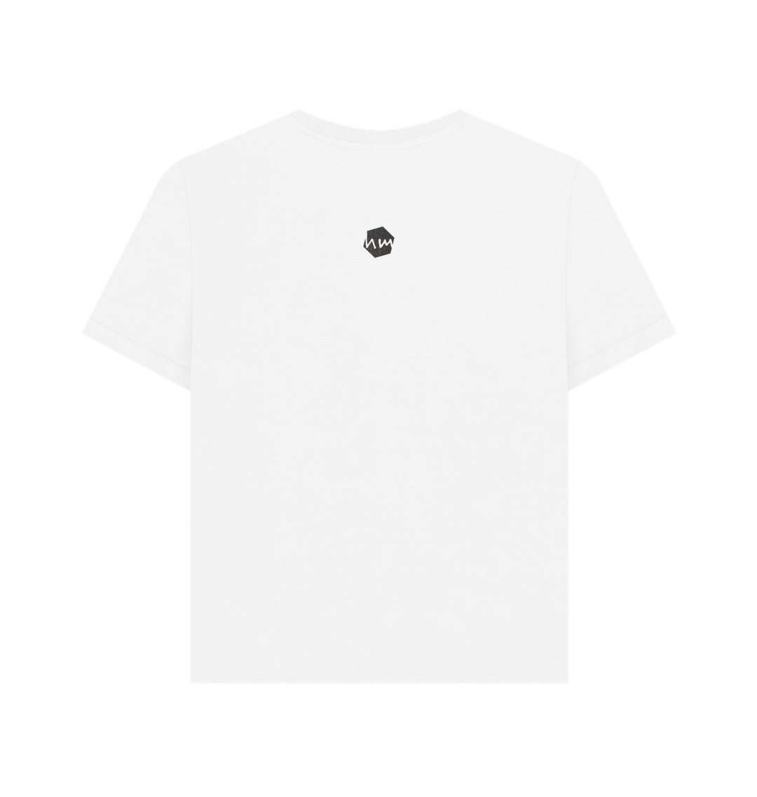 White Printed T-shirt Back