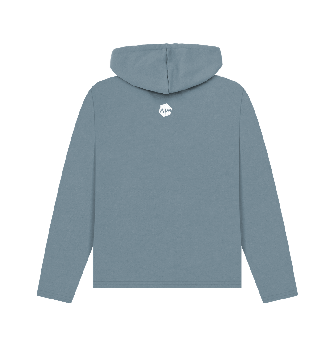 Stone Blue Printed Hoody Back