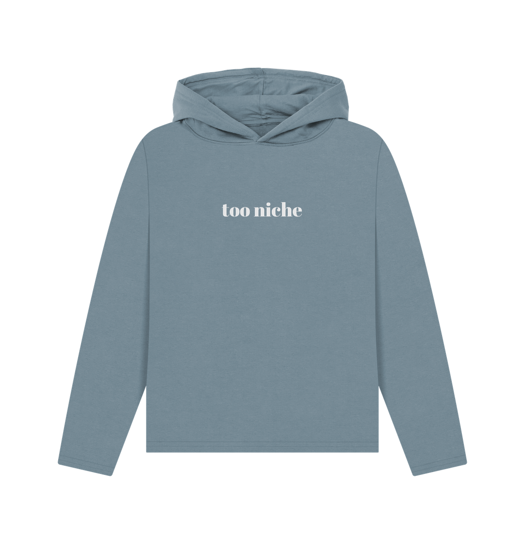 Stone Blue Printed Hoody