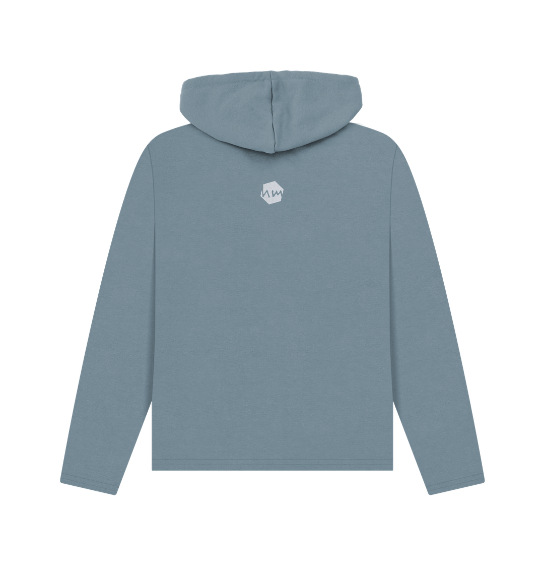 Stone Blue Printed Hoody