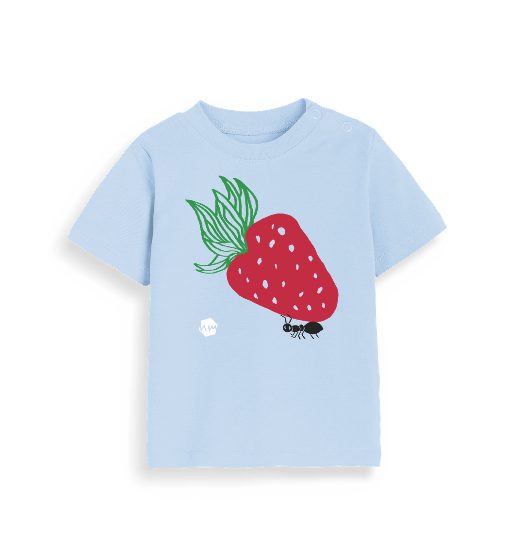 Dusty Blue Printed Kids T-Shirt