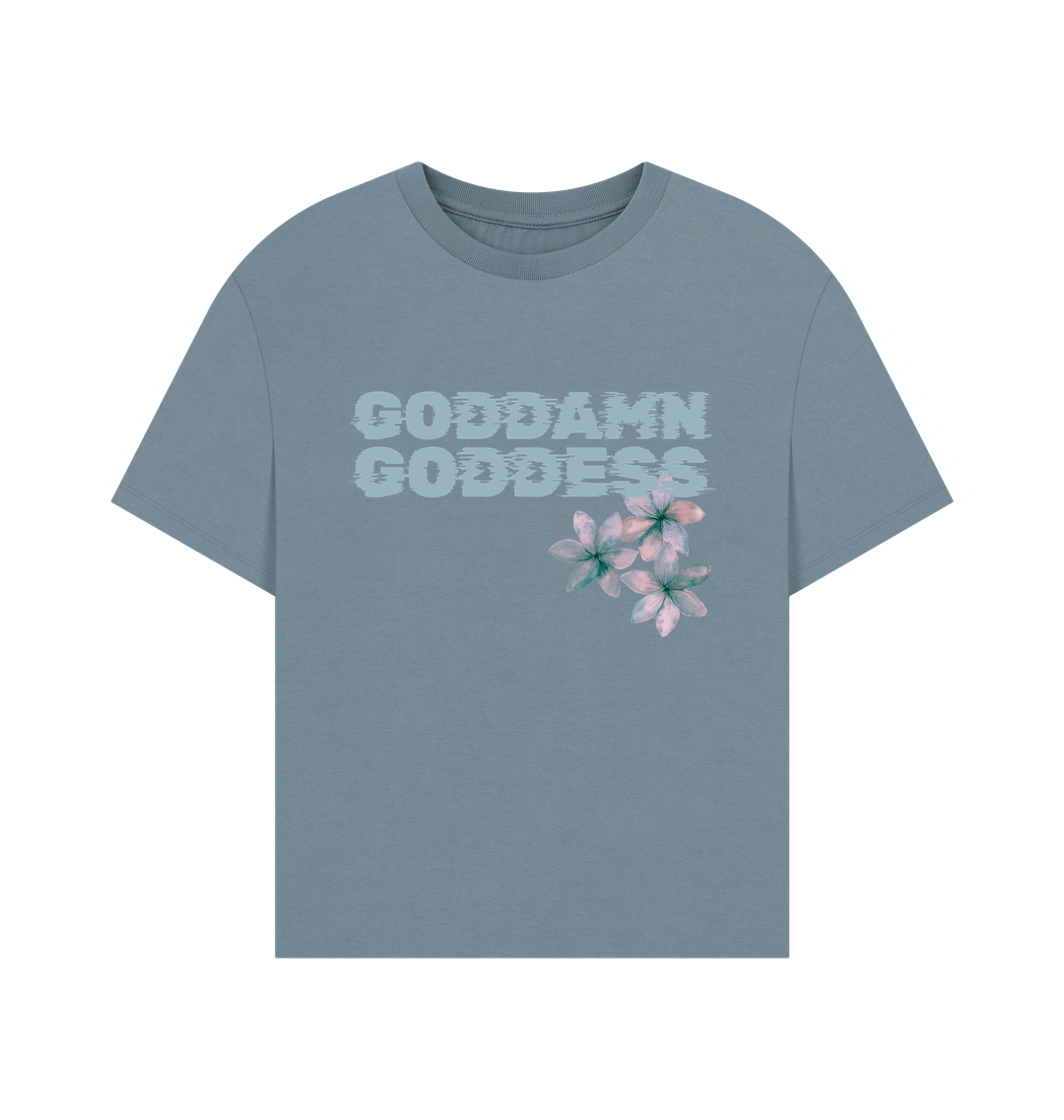 Stone Blue Printed T-shirt
