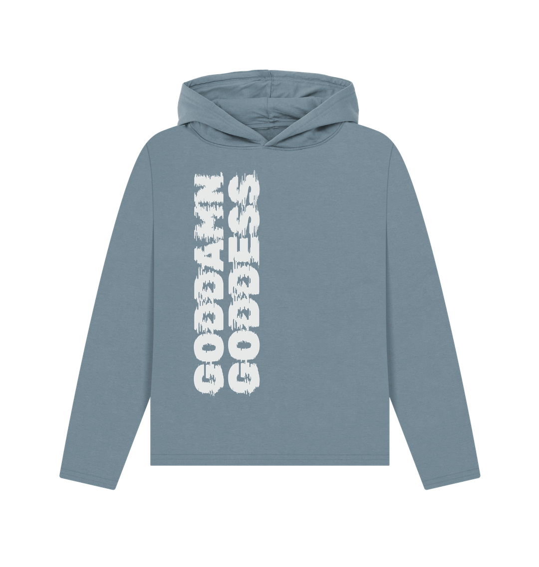 Stone Blue Printed Hoody Front