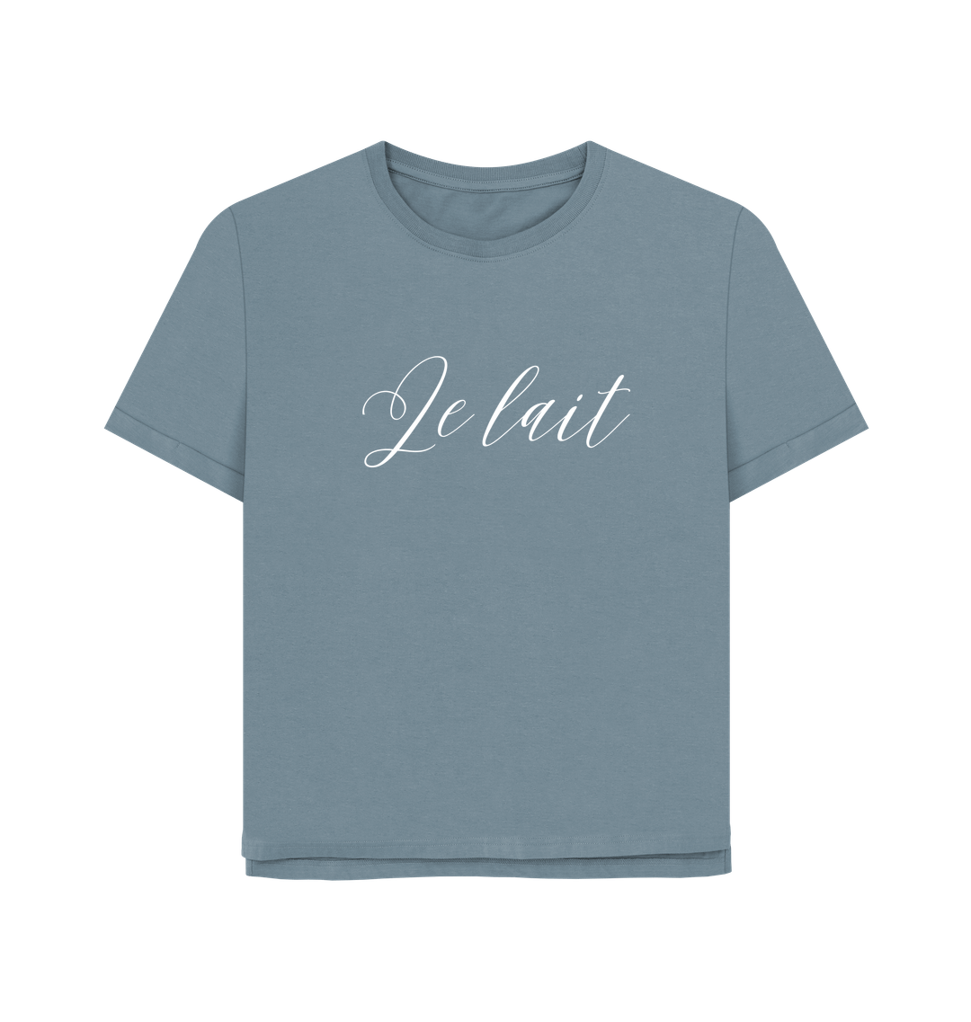 Stone Blue Printed T-shirt
