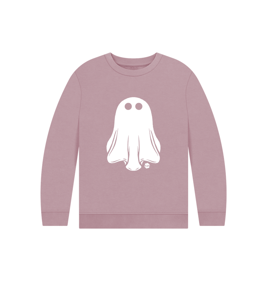 Mauve Printed Kids Jumper Front