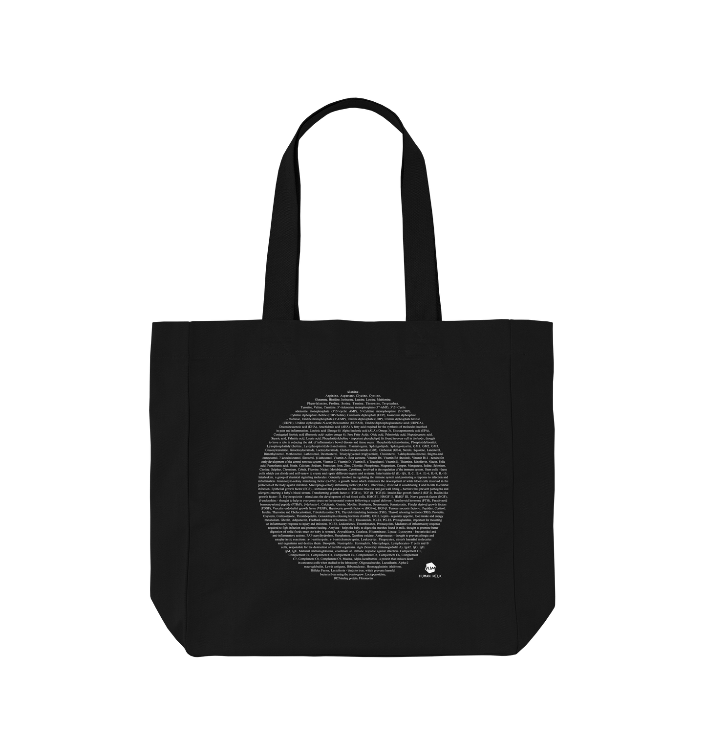 Black Printed Bag Front