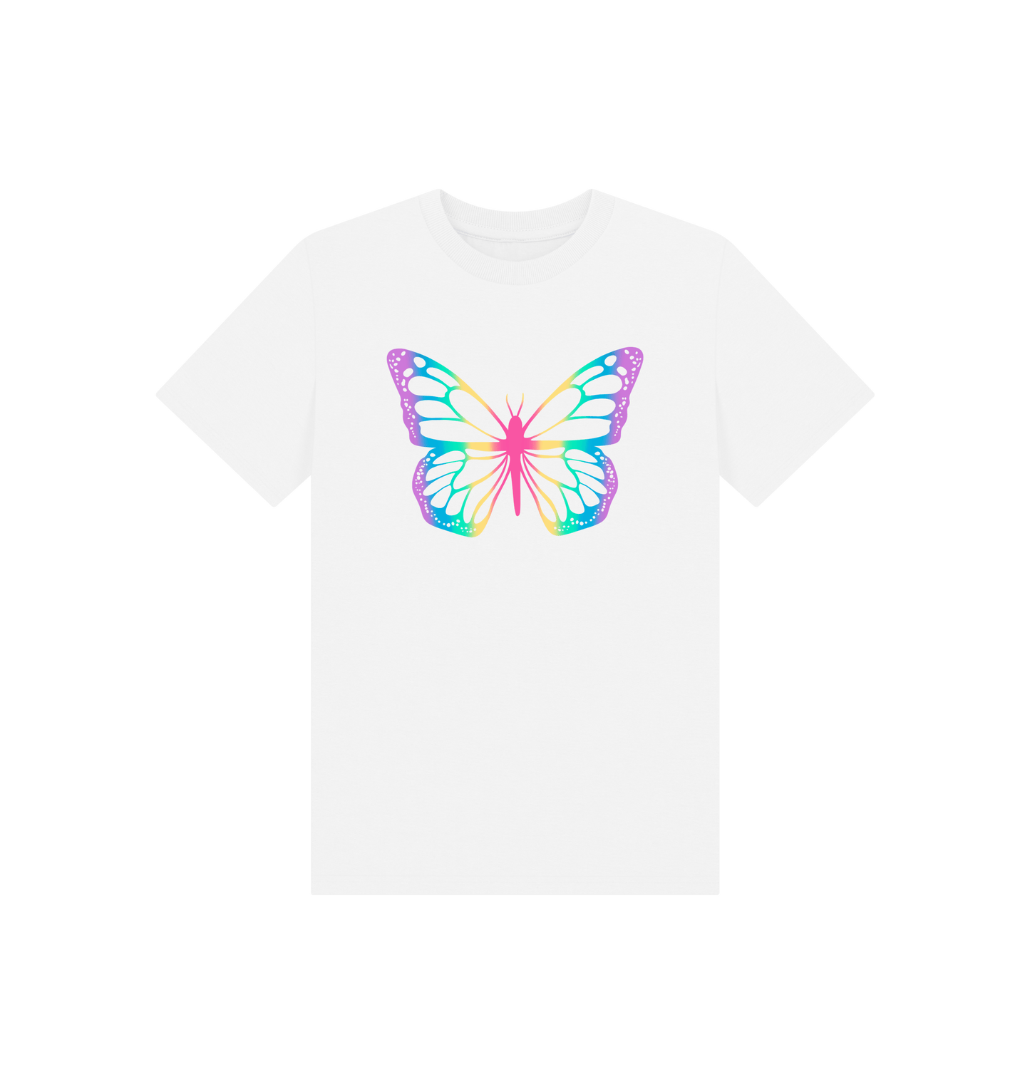 White Printed Kids T-Shirt Front