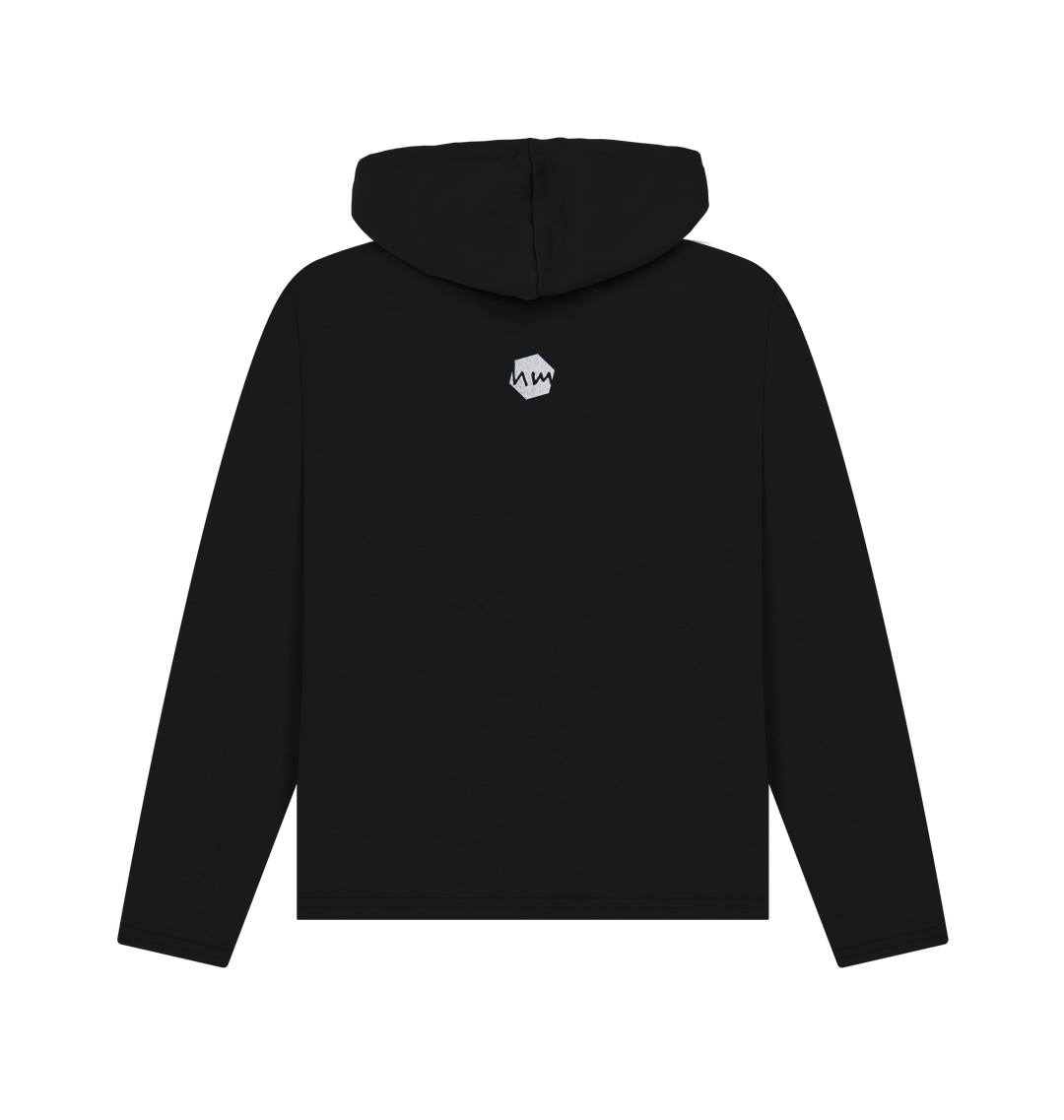 Black Printed Hoody