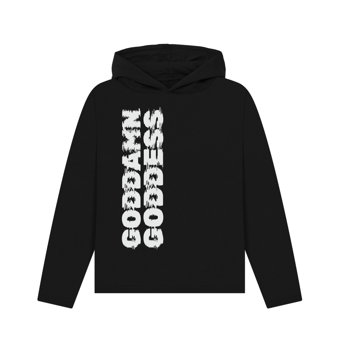Black Printed Hoody Front