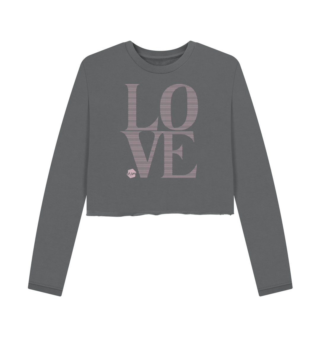 Slate Grey Printed Boxy Jumpers Front