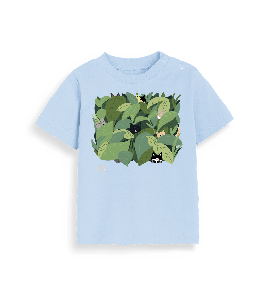 Dusty Blue Printed Kids T-Shirt