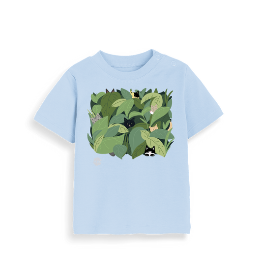 Dusty Blue Printed Kids T-Shirt