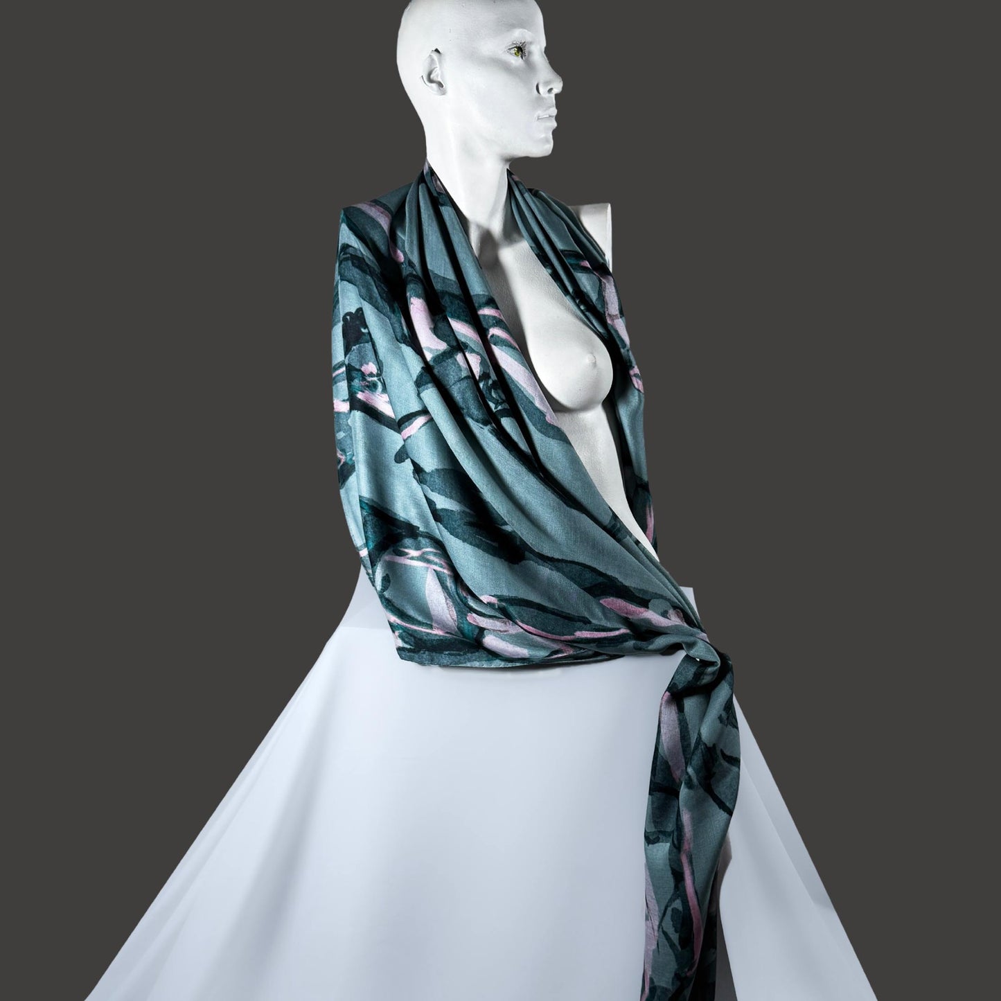 Scarf Chloe Trayhurn x Human Milk - ASCENSION, 3 colourways, 140cm x 140cm