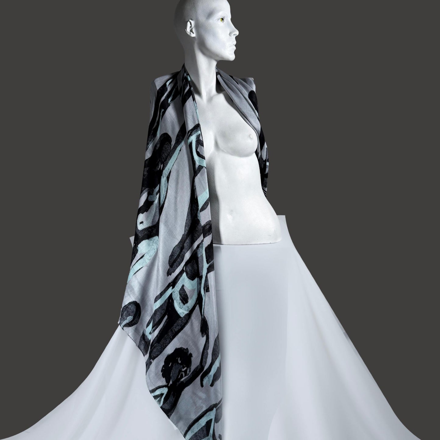 Scarf Chloe Trayhurn x Human Milk - ASCENSION, 3 colourways, 140cm x 140cm