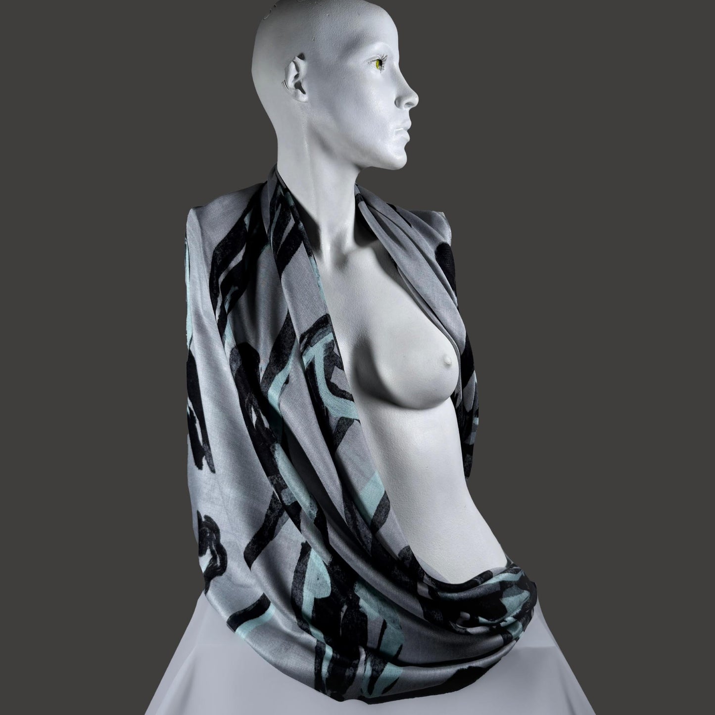Scarf Chloe Trayhurn x Human Milk - ASCENSION, 3 colourways, 140cm x 140cm