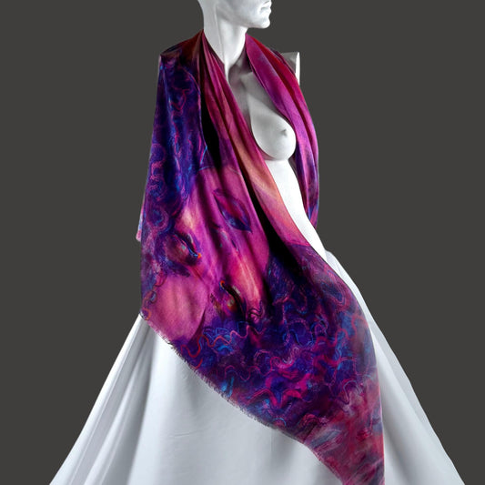 Scarf Chloe Trayhurn x Human Milk - SUN BLOOM 140cm x 140cm