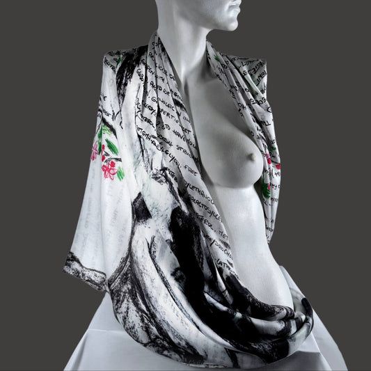 Scarf - Tree of Life. Artwork by Claire Tchaikowski