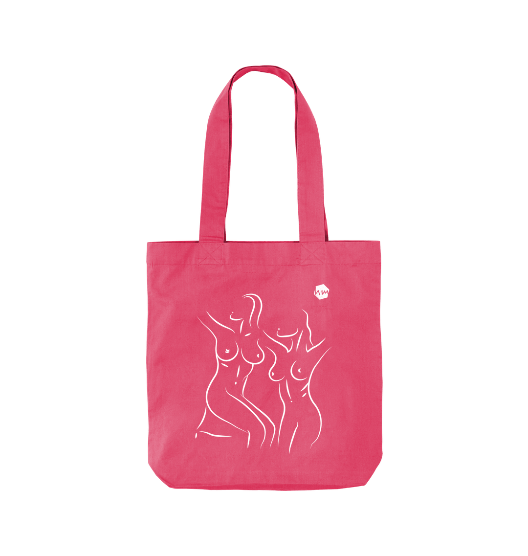 Raspberry Pink Printed Bag Front