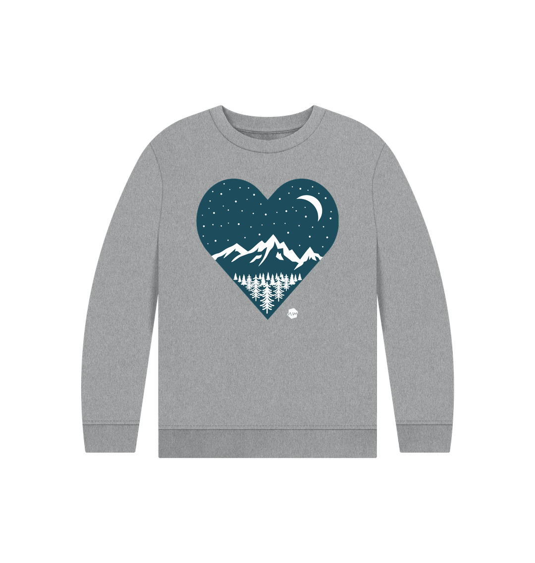 Athletic Grey Printed Kids Jumper Front