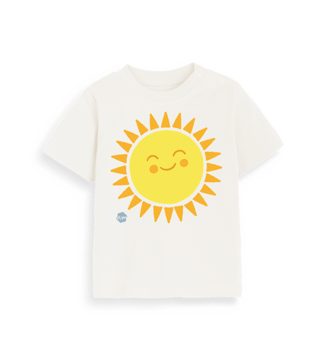 Organic Natural Printed Kids T-Shirt