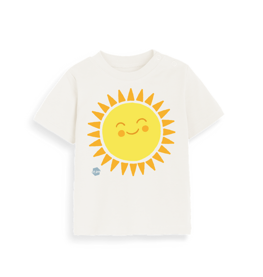 Organic Natural Printed Kids T-Shirt
