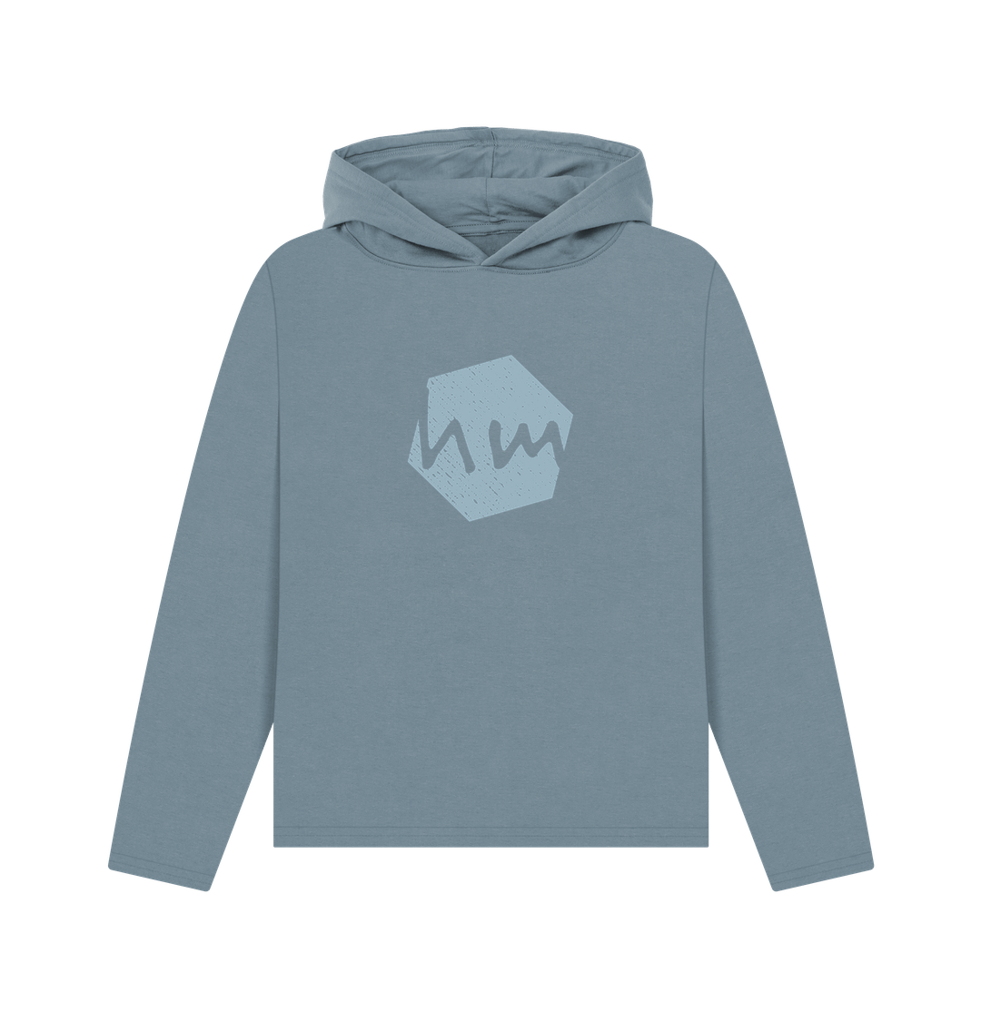 Stone Blue Printed Hoody
