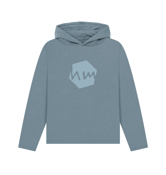 Stone Blue Printed Hoody