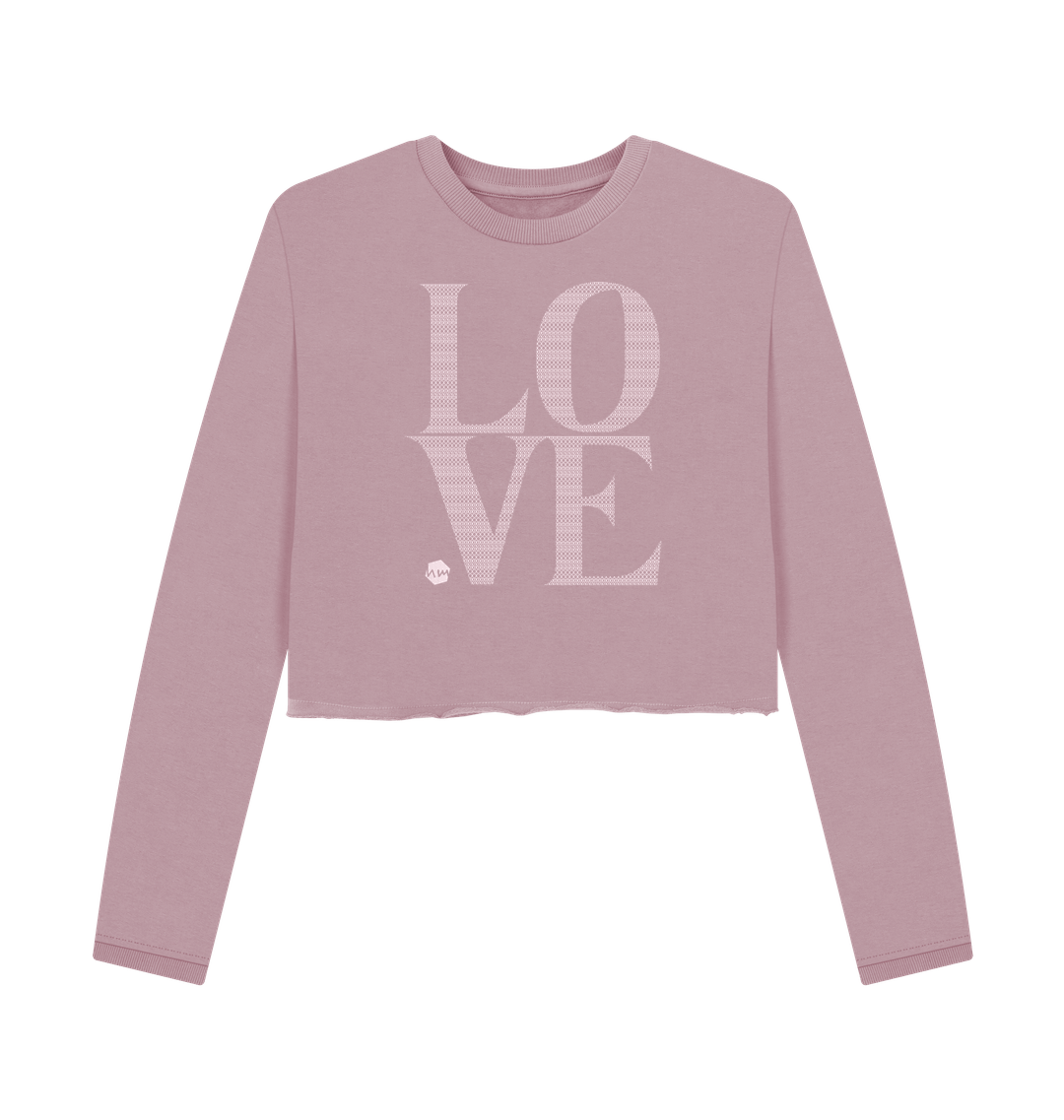 Mauve Printed Boxy Jumpers Front