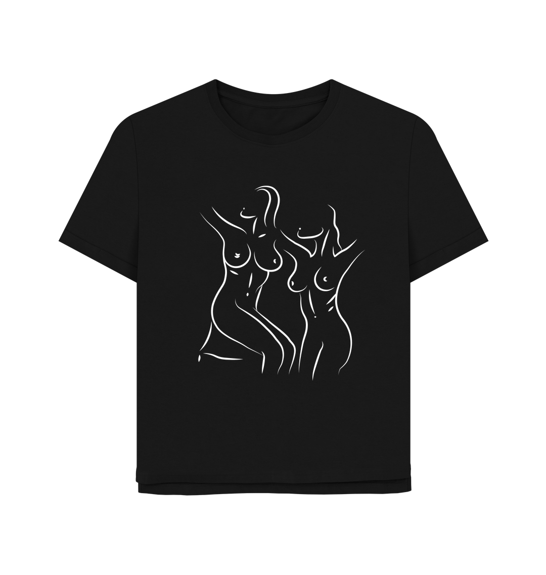 Black Printed T-shirt Front
