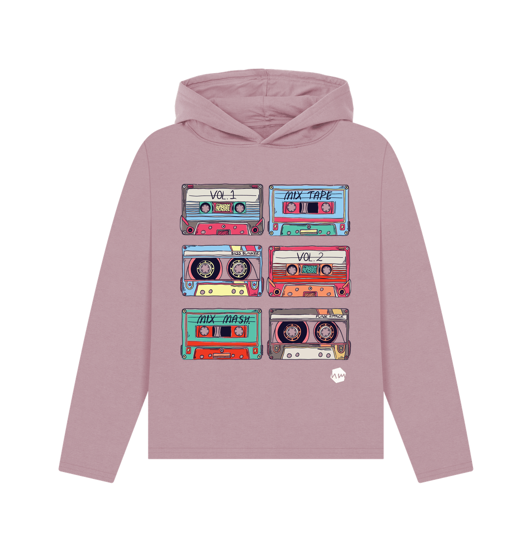 Mauve Printed Hoody Front