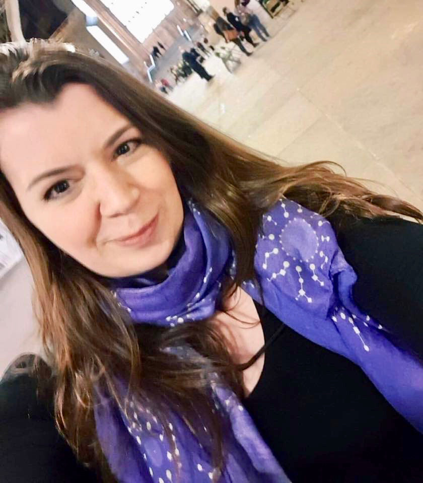 Scarf - Snowflake, Purple 180cm X 70cm