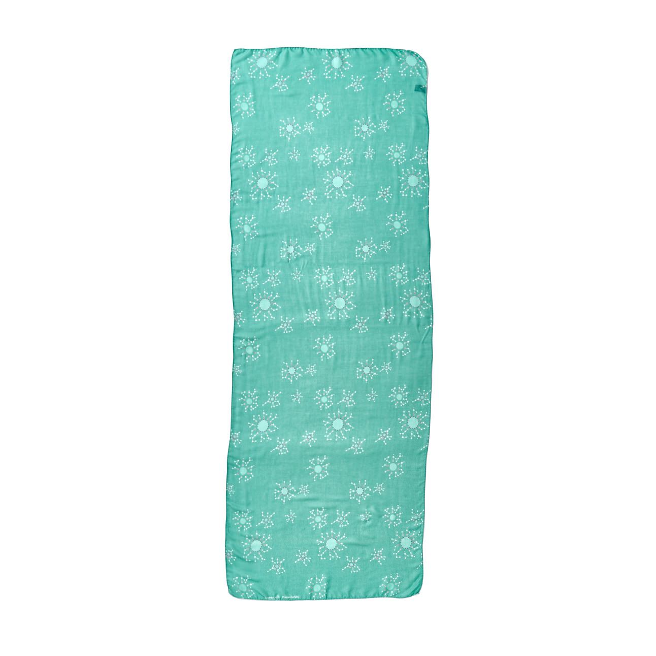 Scarf - Snowflake, Teal 180cm X 70cm