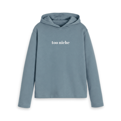 Stone Blue Printed Hoody Front