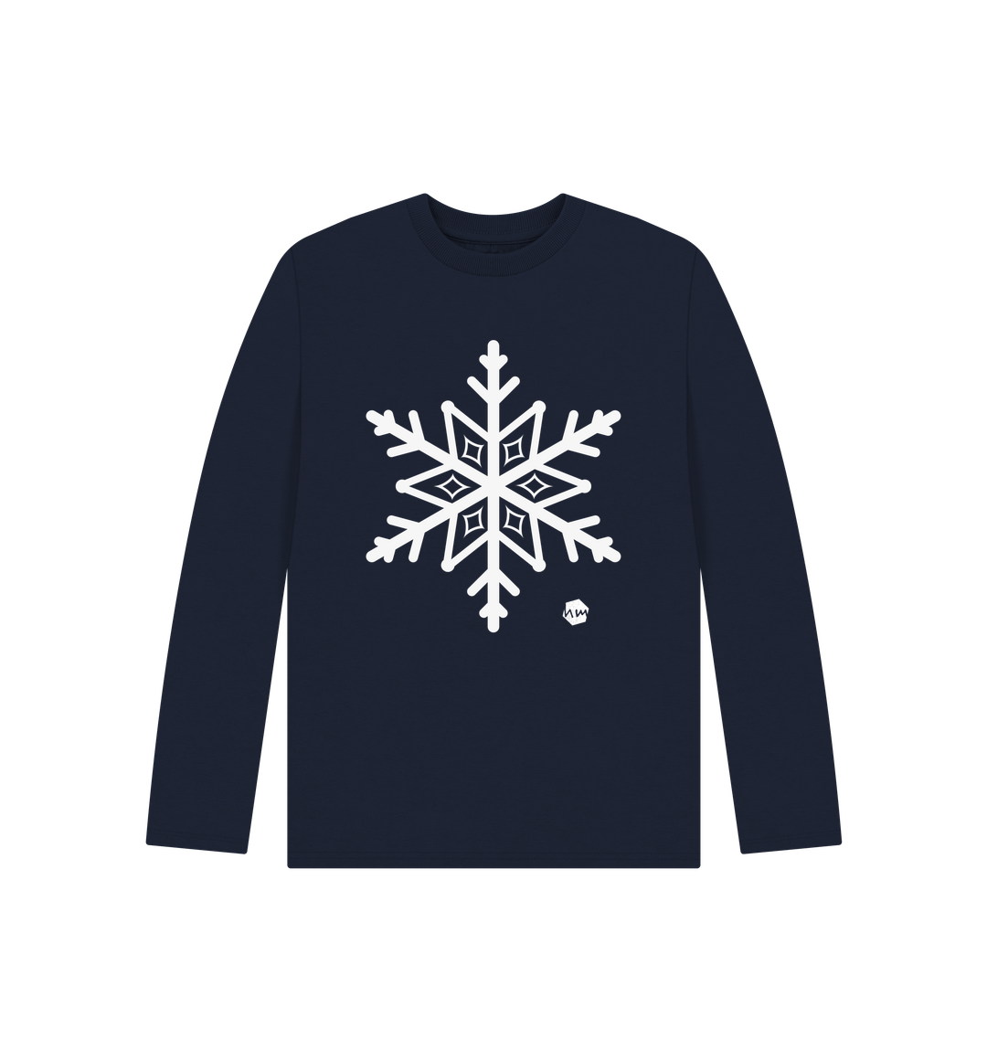 Navy Blue Printed Kids T-Shirt Front