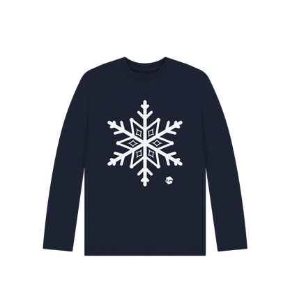 Navy Blue Printed Kids T-Shirt Front