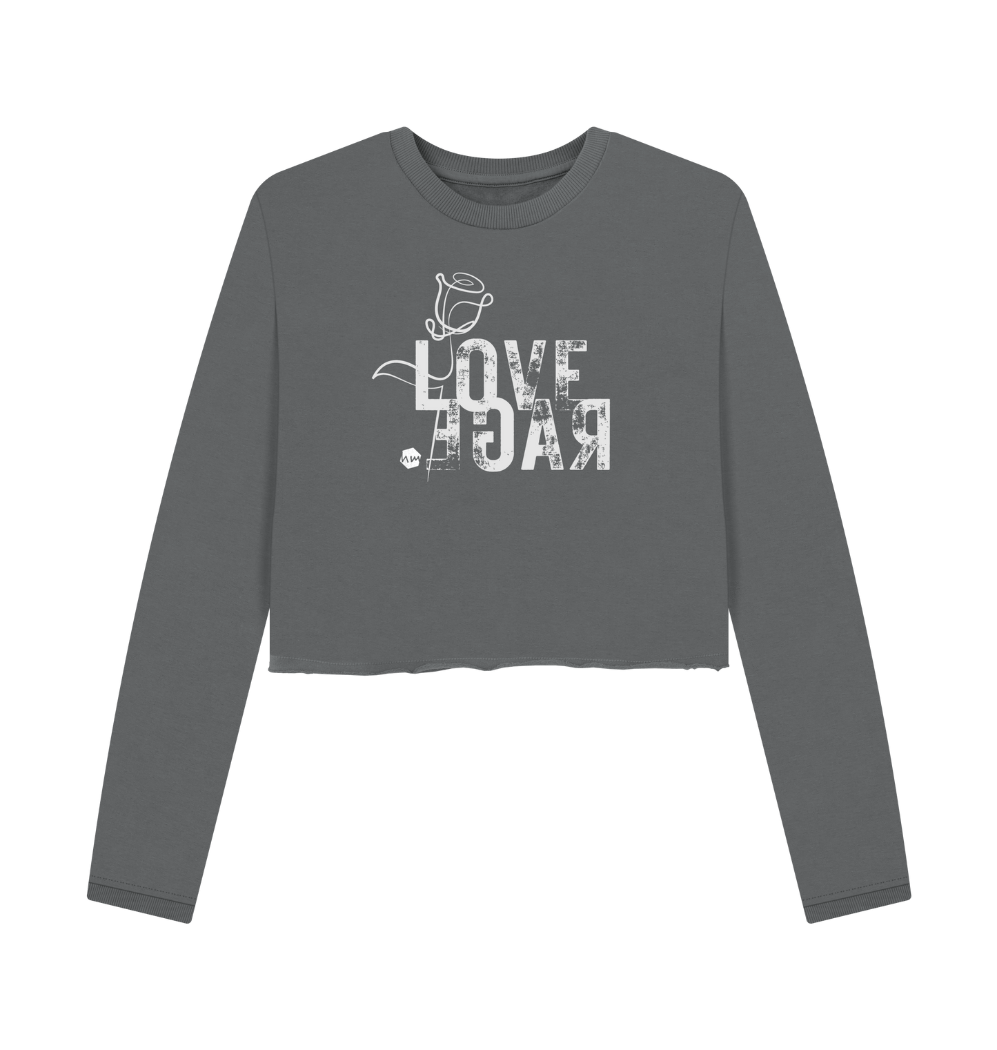 Slate Grey Printed Boxy Jumpers Front
