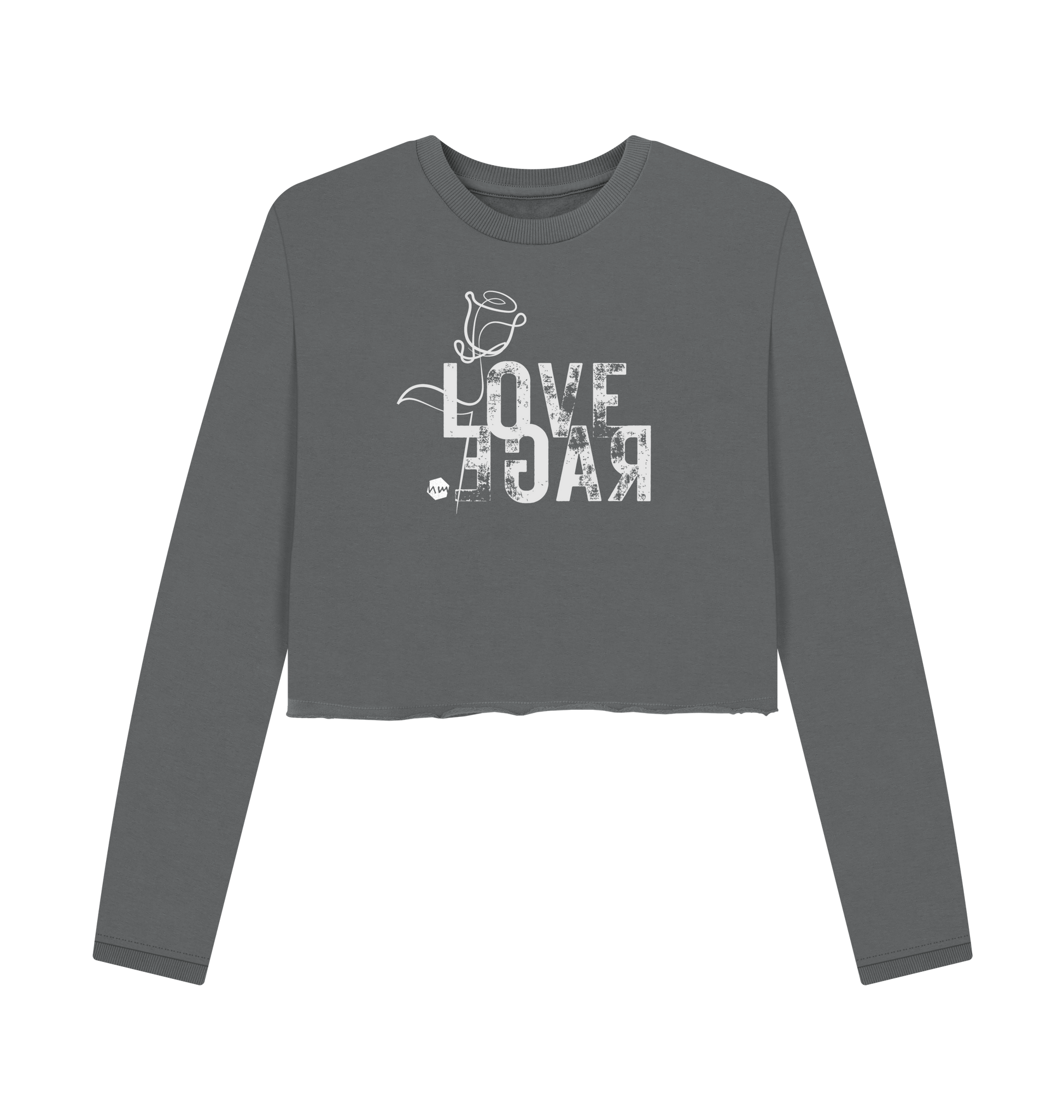 Slate Grey Printed Boxy Jumpers Front