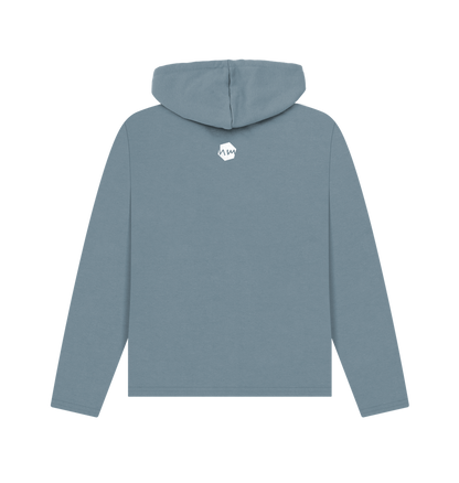 Stone Blue Printed Hoody Back