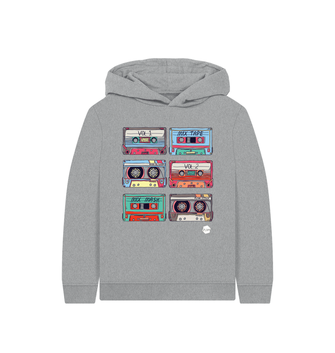 Athletic Grey Printed Kids Hoodie Front