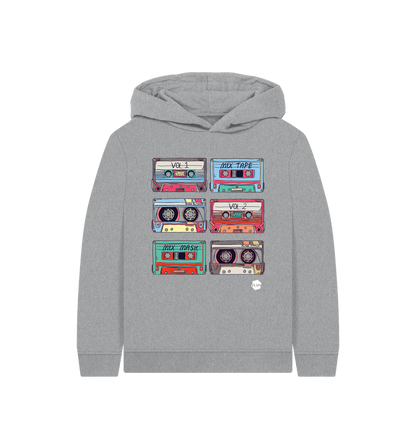 Athletic Grey Printed Kids Hoodie Front