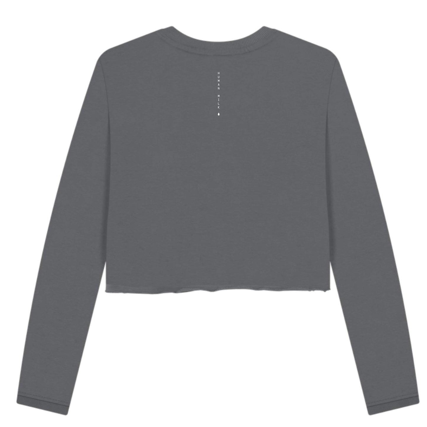 HUMAN MILK Organic Cotton Cropped Sweater, Grey, Black, Mauve or Stone Blue