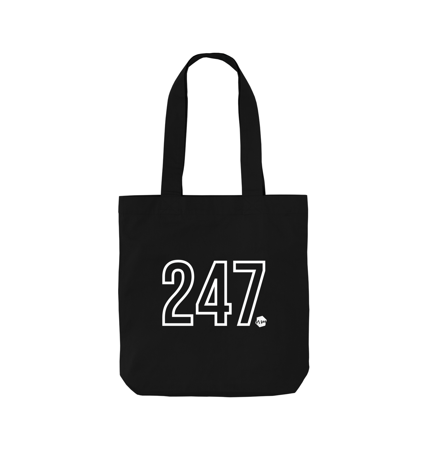 Black Printed Bag Front