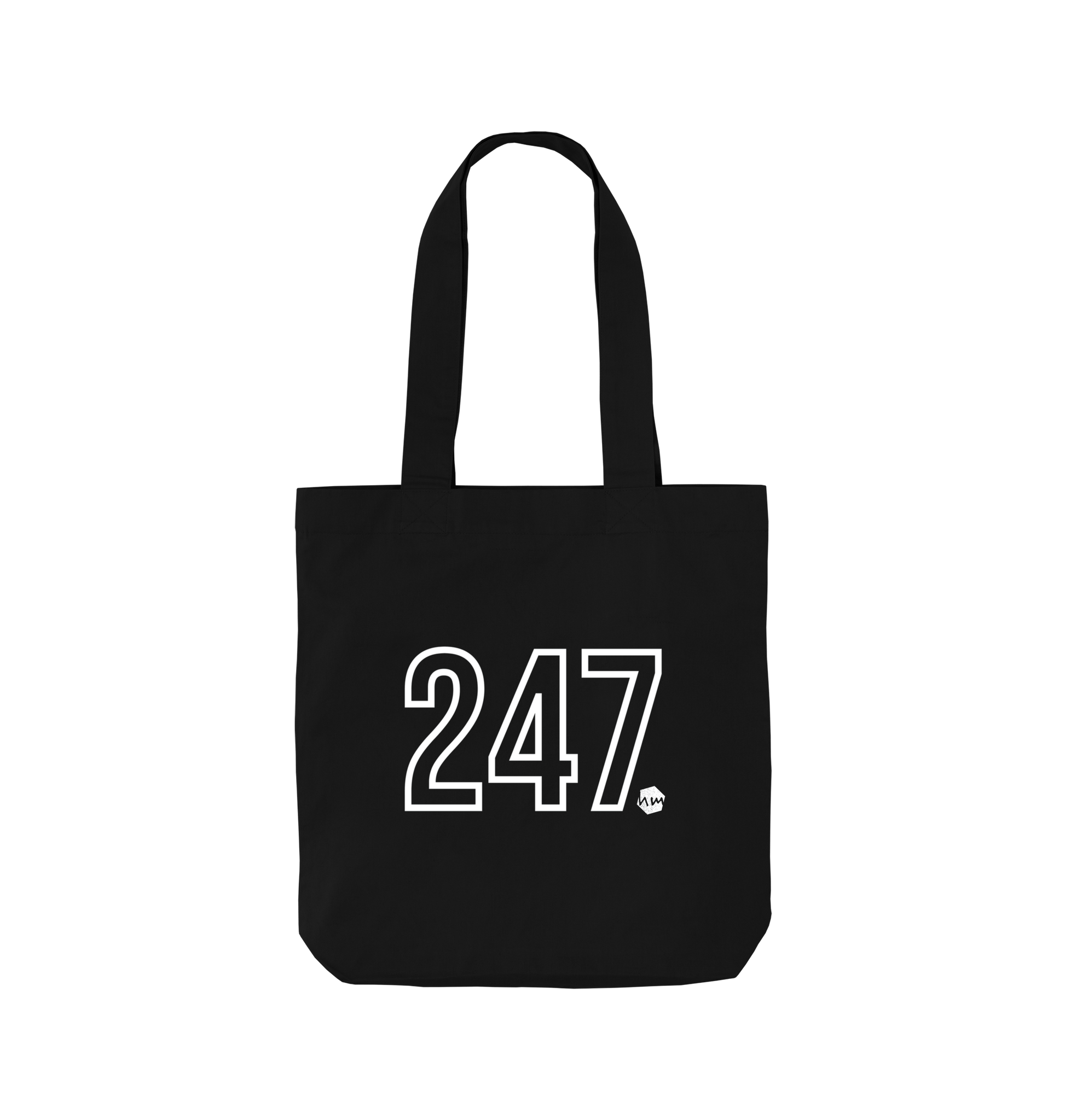 Black Printed Bag Front