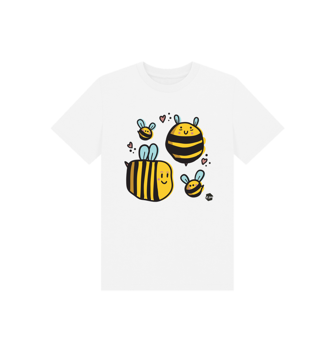 White Printed Kids T-Shirt