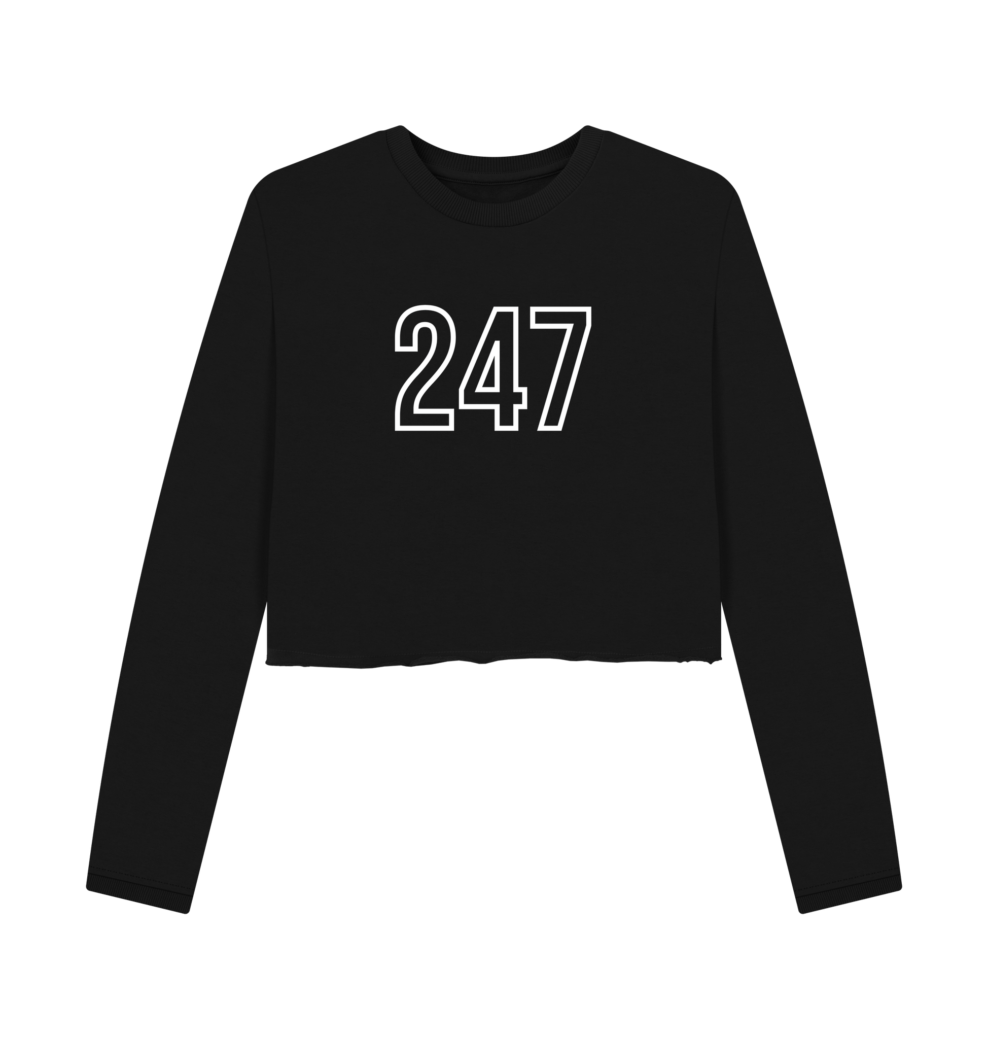 Black Printed Boxy Jumpers Front