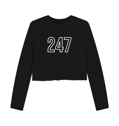 Black Printed Boxy Jumpers Front