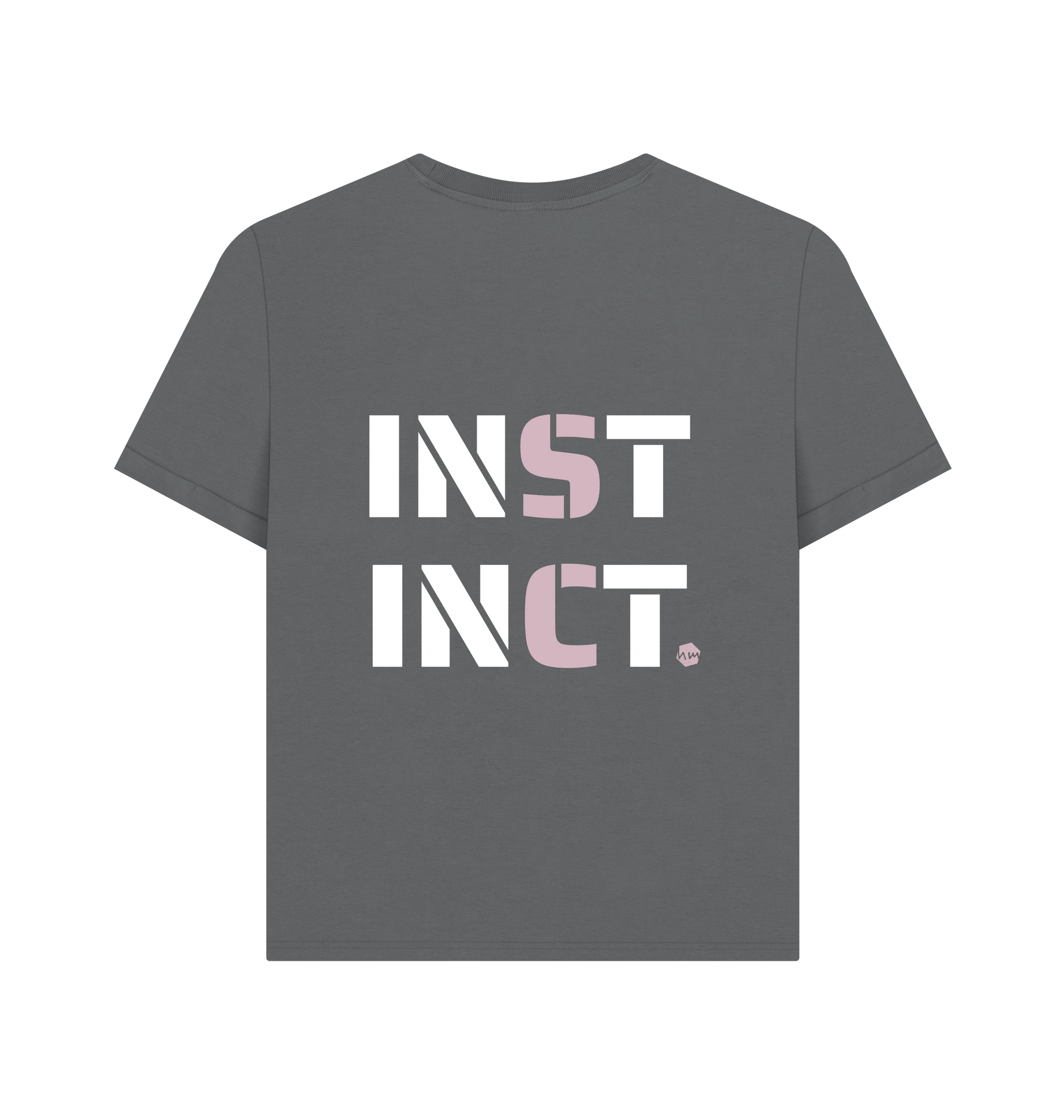 Slate Grey Printed T-shirt Back