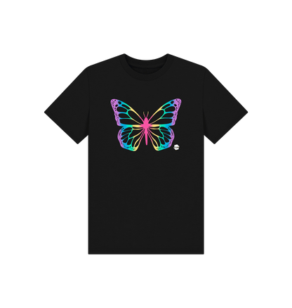 Black Printed Kids T-Shirt Front