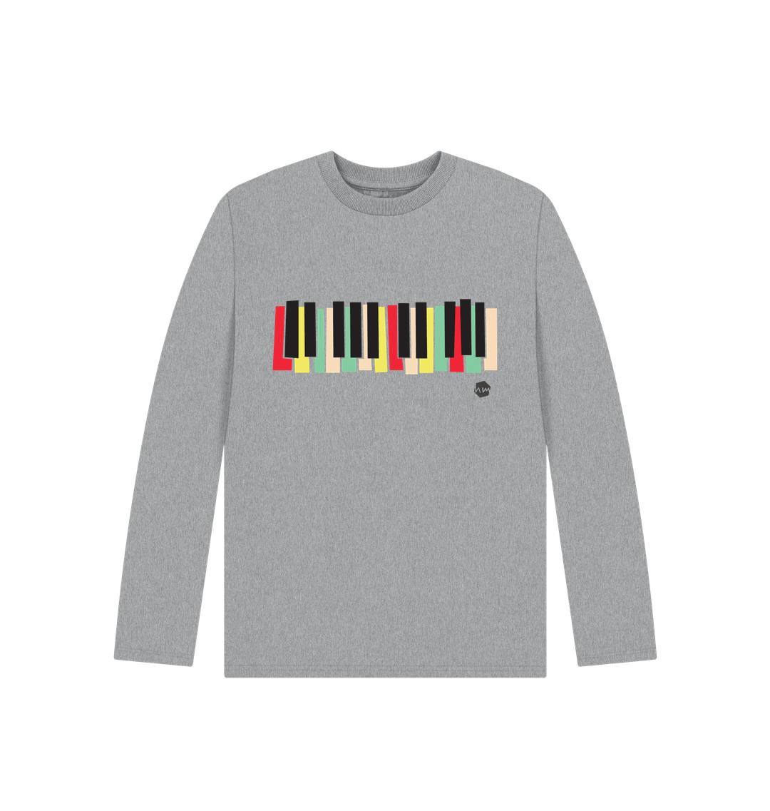 Athletic Grey Printed Kids T-Shirt Front