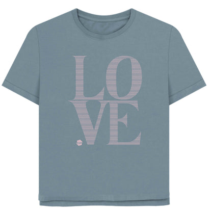 LOVE Boobs Pattern T-shirt, 4 colours